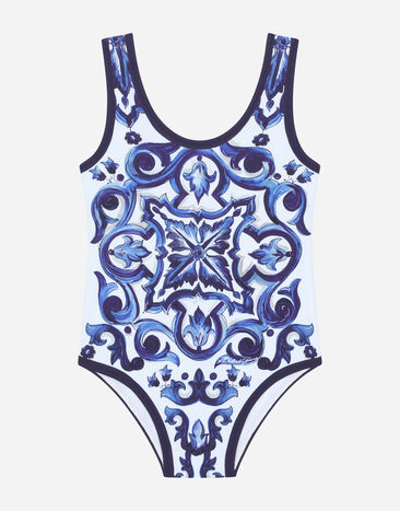 Dolce & Gabbana Majolica-print one-piece swimsuit Print L5J852ON00X