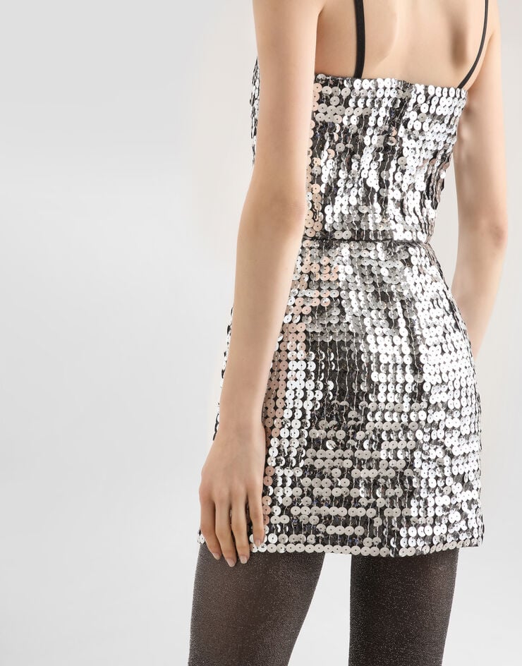 Dolce & Gabbana Sequin dress Silver F60ELTFLSL3