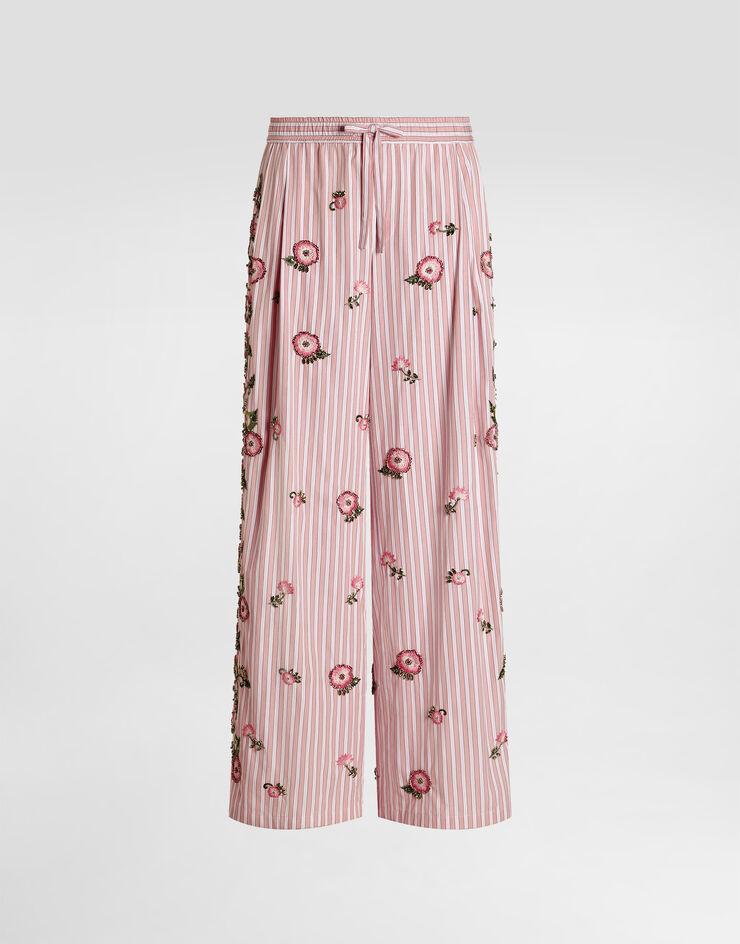 Dolce & Gabbana Vanity trousers with embroidery Multicolor GP1N9ZGK187
