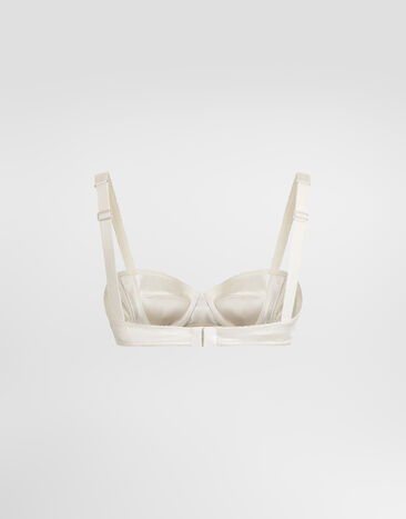 Dolce & Gabbana バルコネットブラ サテン ホワイト O1A12TONO13