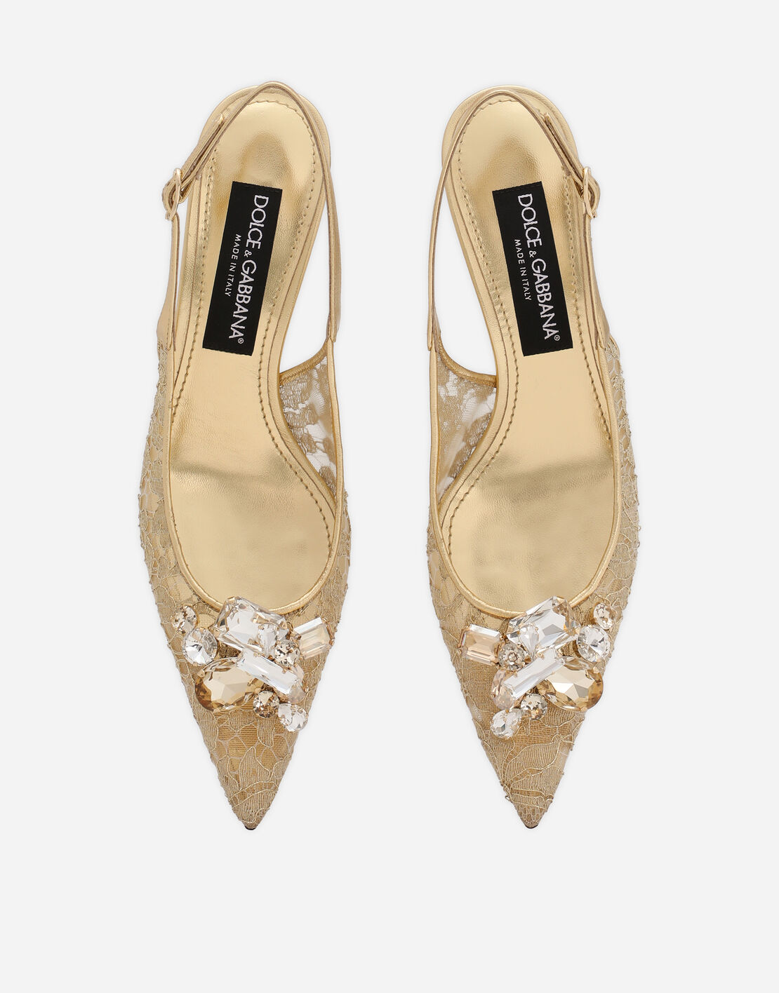 Guess satin rose gold embellished slingbacks flpjsysat05 main image 1
