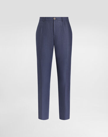 Dolce & Gabbana Hose aus Leinen Schwarz M8C19JONN96