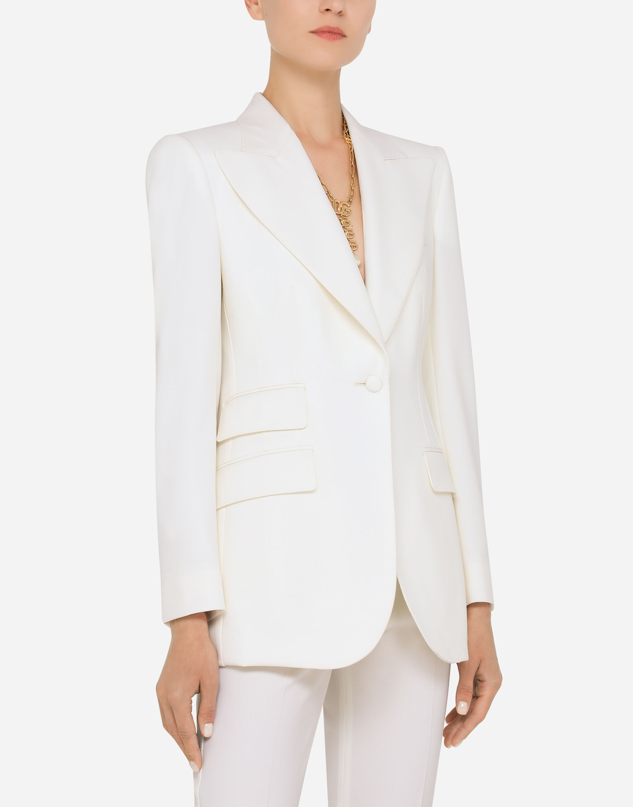 Dolce gabbana white jacket store
