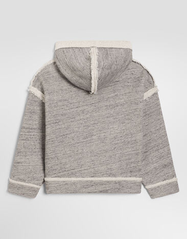 Dolce & Gabbana Cotton sweatshirt with logo Grey L4JWOCHU7Y4