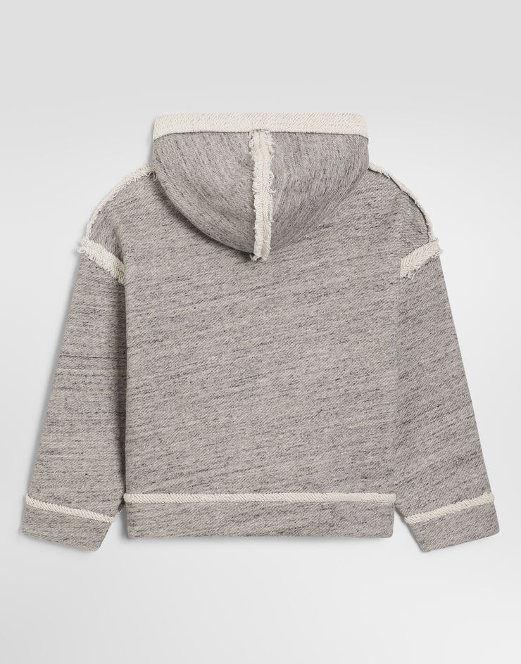 Dolce & Gabbana Cotton sweatshirt with logo Grey L4JWOCHU7Y4