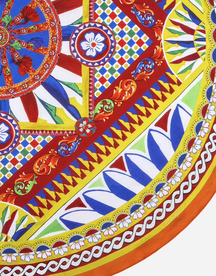 Dolce & Gabbana 10-Seater Linen Tablecloth Multicolor TCG009TCADN