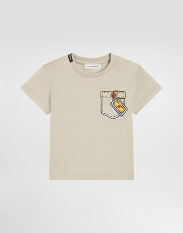 Dolce & Gabbana T-shirt with print Beige L1JTEYG7PIZ