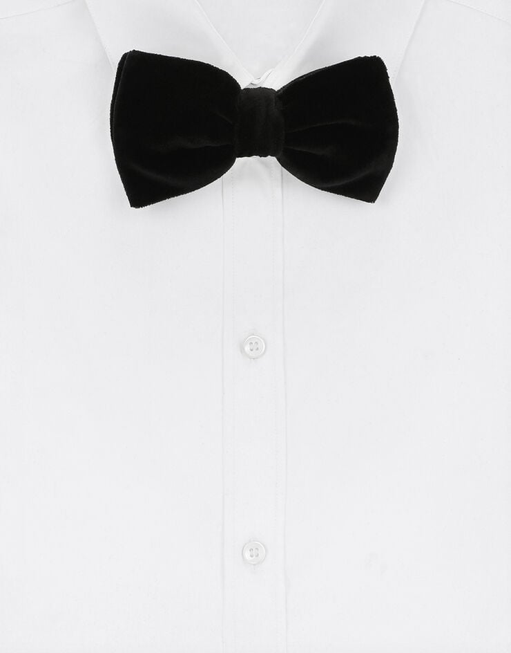 Dolce & Gabbana Галстук-бабочка из хлопкового бархата черный GR053EFUVG7