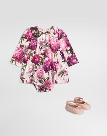 Dolce & Gabbana Peony-print interlock dress Multicolor L2JD9GG7Q0D