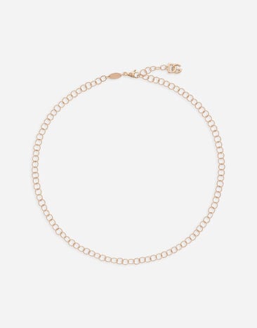 Dolce & Gabbana Twisted wire chain necklace in red gold 18Kt Red WNQB1GWRDDG