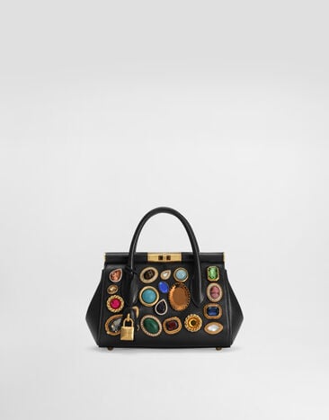 Dolce & Gabbana Day Bag Mini Marlene aus Plongé-Kalbsleder Braun BB7744AP066