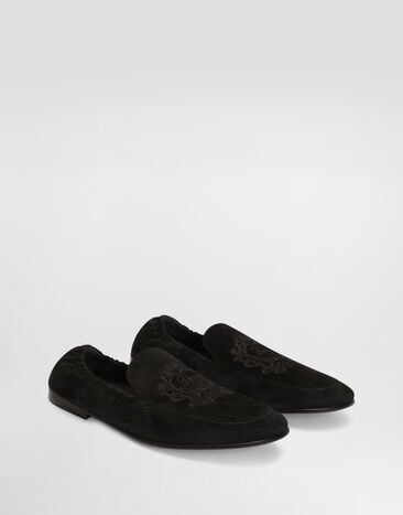 Dolce & Gabbana Calfskin slippers Black A50775A0685