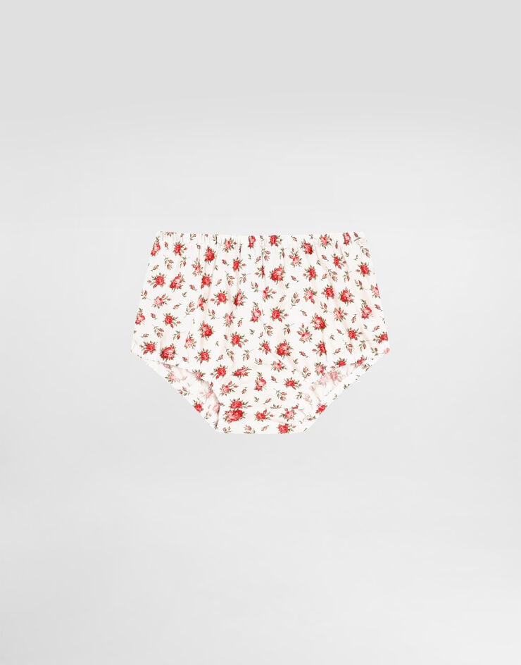 Dolce & Gabbana Small rose-print poplin dress Multicolor L24DG6HS5UB