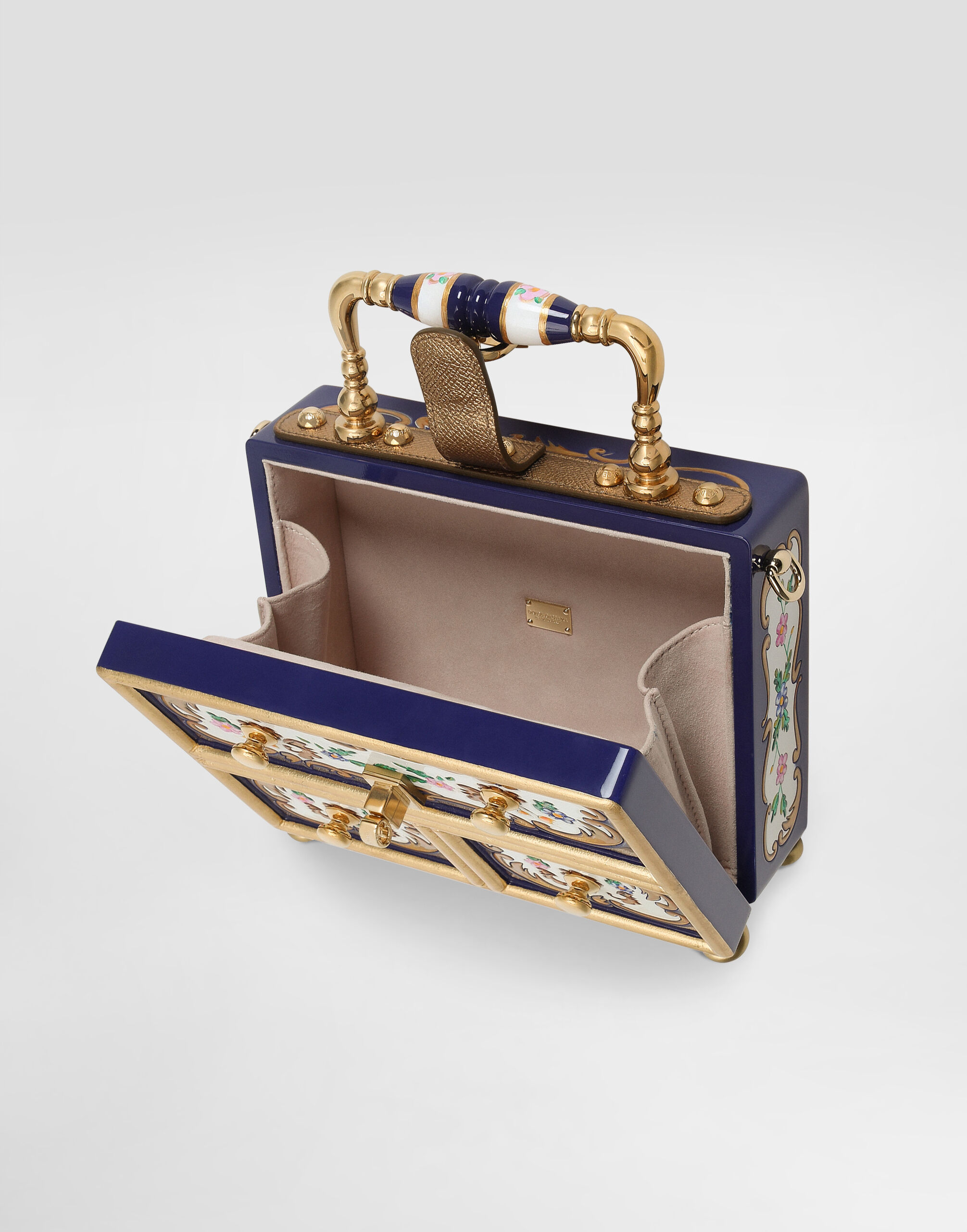 Dolce Box handbag in painted wood in Multicolor for Women