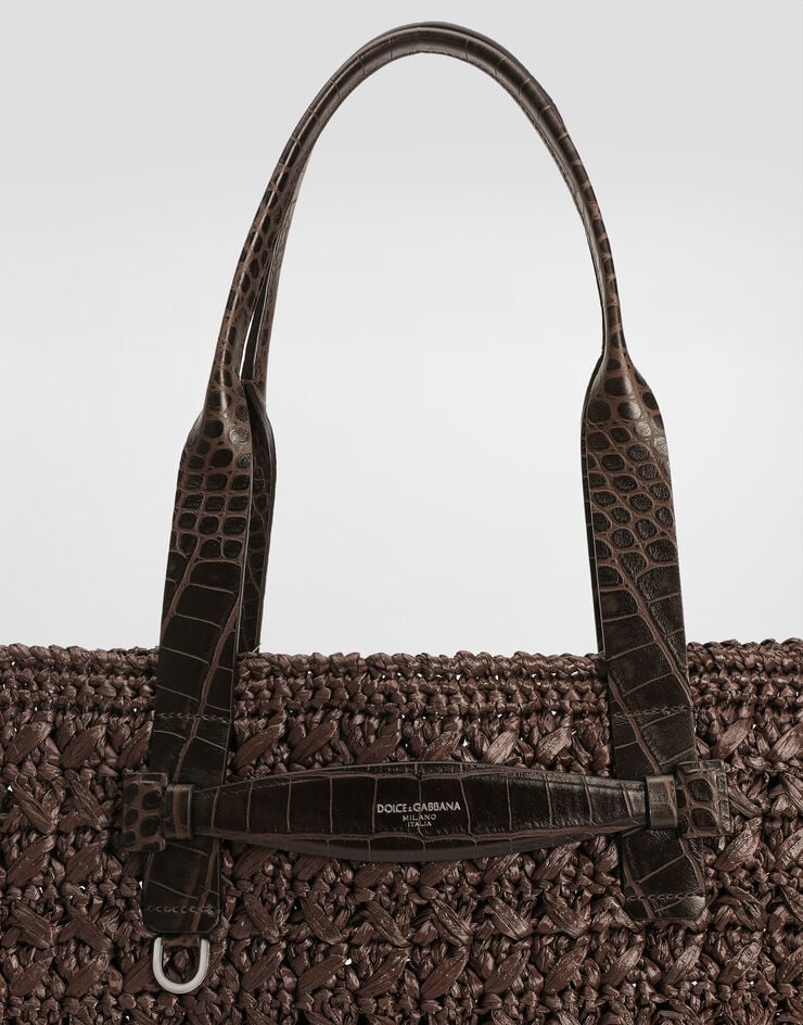 Dolce & Gabbana Raffia crochet shopper Brown BM2453A9N96