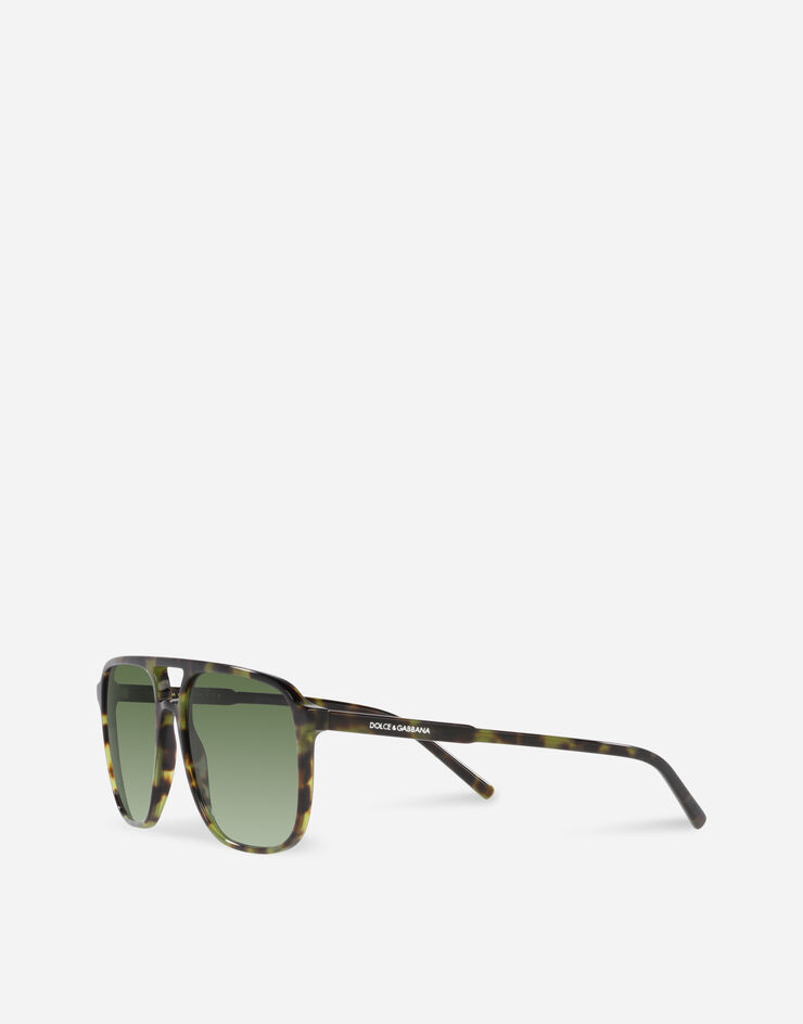 Dolce & Gabbana Sonnenbrille Thin Profile Havanna-Grün VG442AVP58E