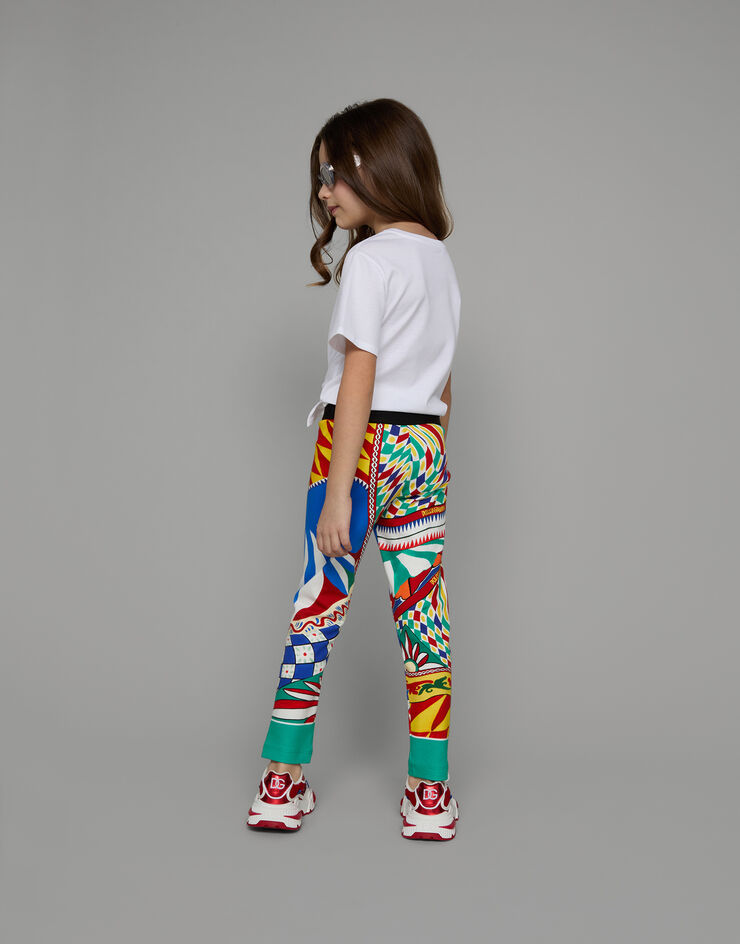 Dolce&Gabbana Carretto-print interlock leggings Multicolor L5JP3JG7J9A