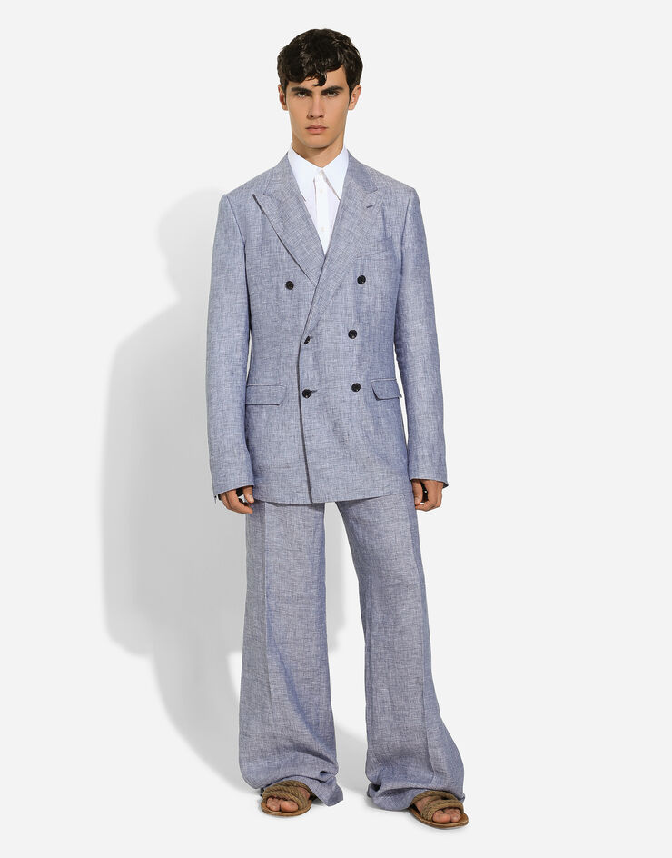 Dolce & Gabbana Классические льняные брюки серый GP01PTFU4LB