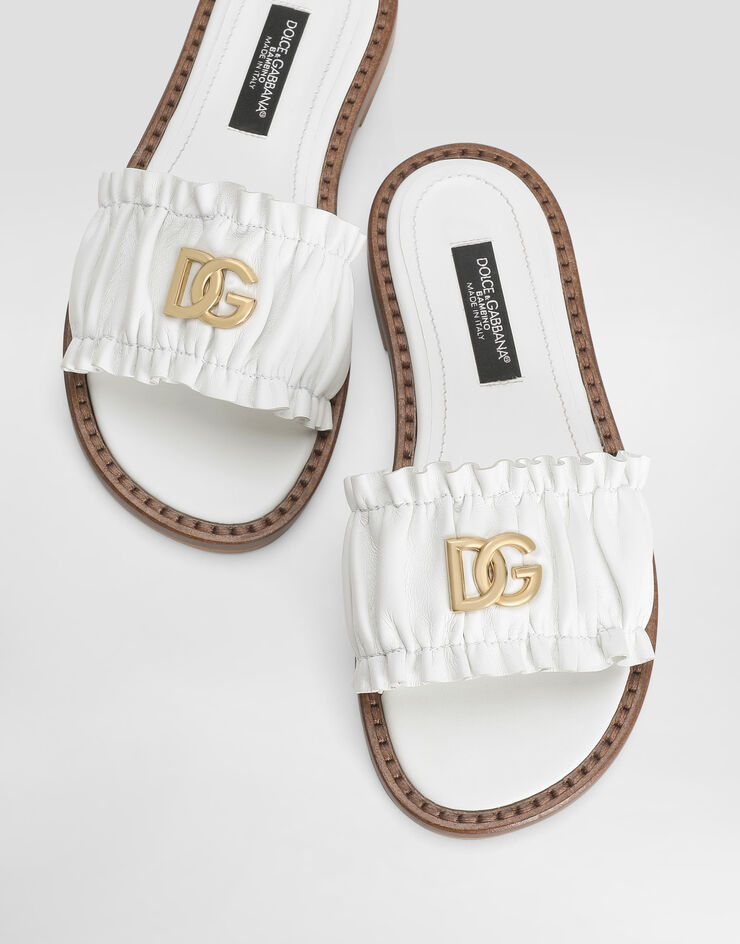 Dolce & Gabbana Nappa leather flat slippers White D11373A1850