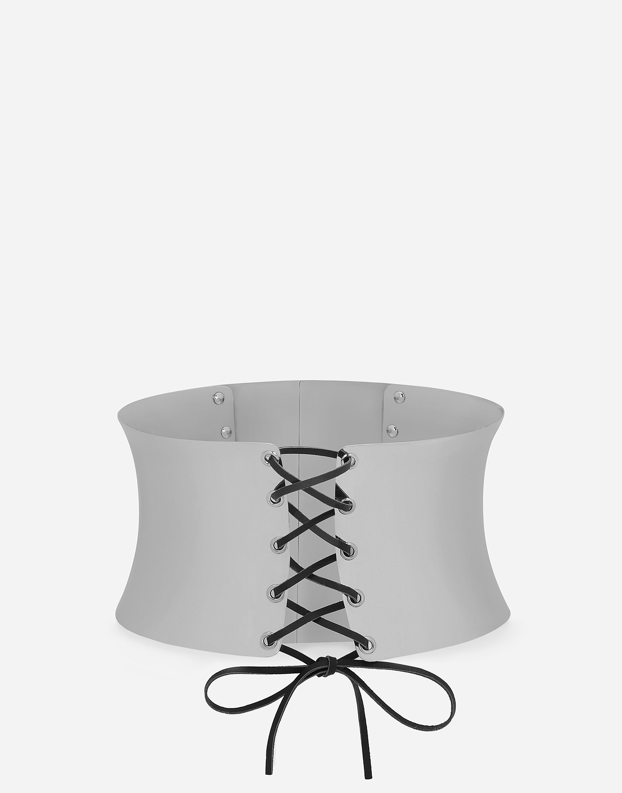 High corset belt with padlocks in Silver for Women | Dolce&Gabbana® US