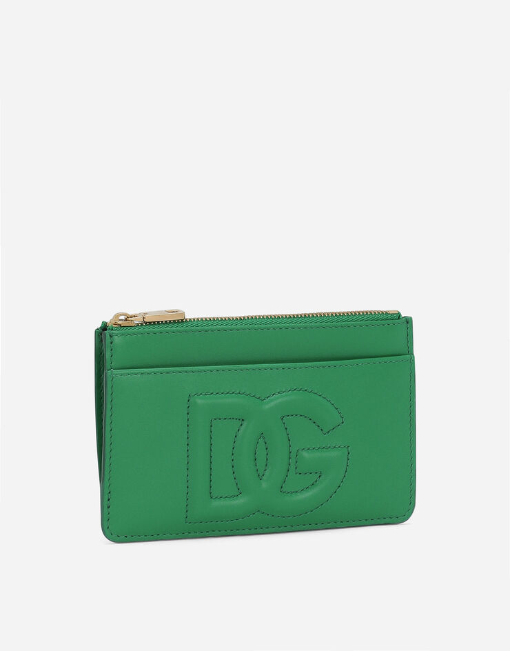 Dolce & Gabbana Medium DG Logo card holder Green BI1261AG081