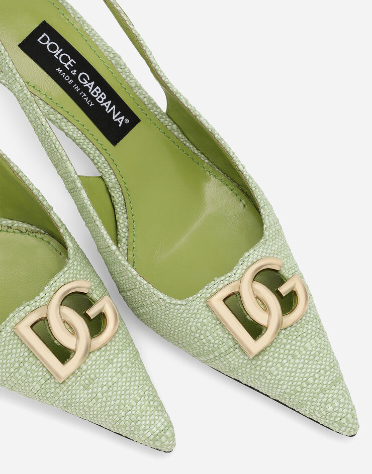 Dolce & Gabbana Raffia slingbacks Green CG0710AR344