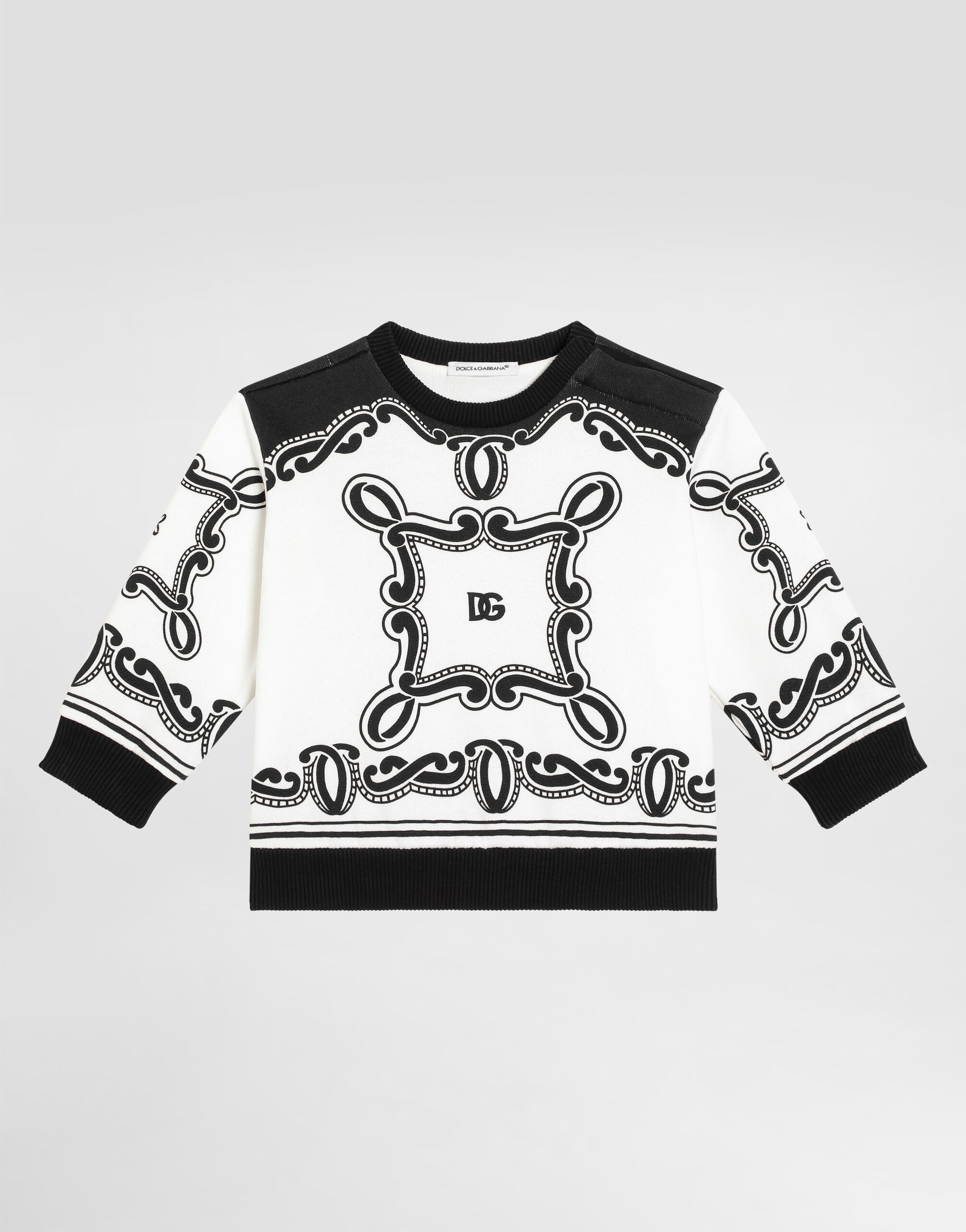 プリのボーイズ Round-neck sweatshirt with bandanna print プリのボーイズ Round-neck sweatshirt with bandanna print
