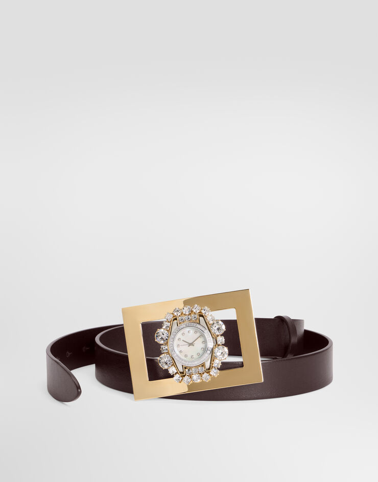 Dolce & Gabbana Ceinture en cuir de veau Dolce & Gabbana Ceinture en cuir de veau Marron BC5015A3T05