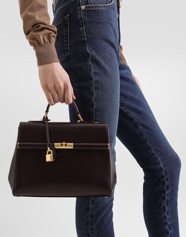 Dolce & Gabbana Marlene handbag in palmellato calfskin Bordeaux BB7932A3G19