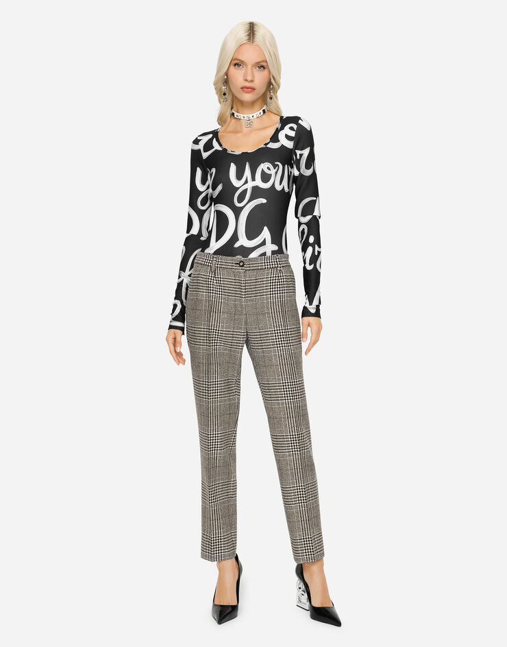 Dolce & Gabbana Low-rise glen plaid pants Multicolor FT0CXTFQ2M5