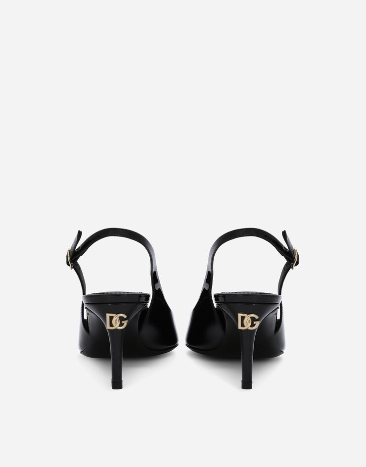 Dolce&Gabbana カルディナーレ スリングバックパンプス エナメル ブラック CG0606A1471