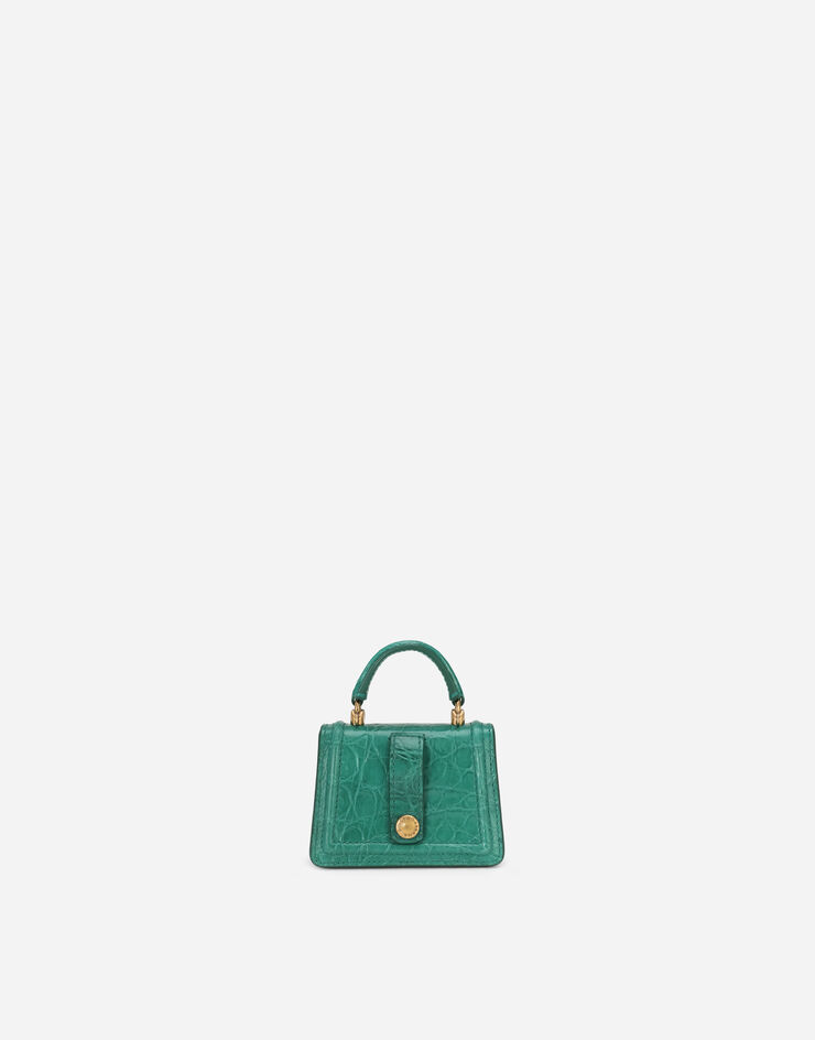 Dolce & Gabbana Devotion micro bag in crocodile flank leather VERDE BI1400A2V87