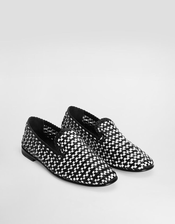 Dolce & Gabbana Slipper aus geflochtenem Leder Mehrfarbig A50687A9M51