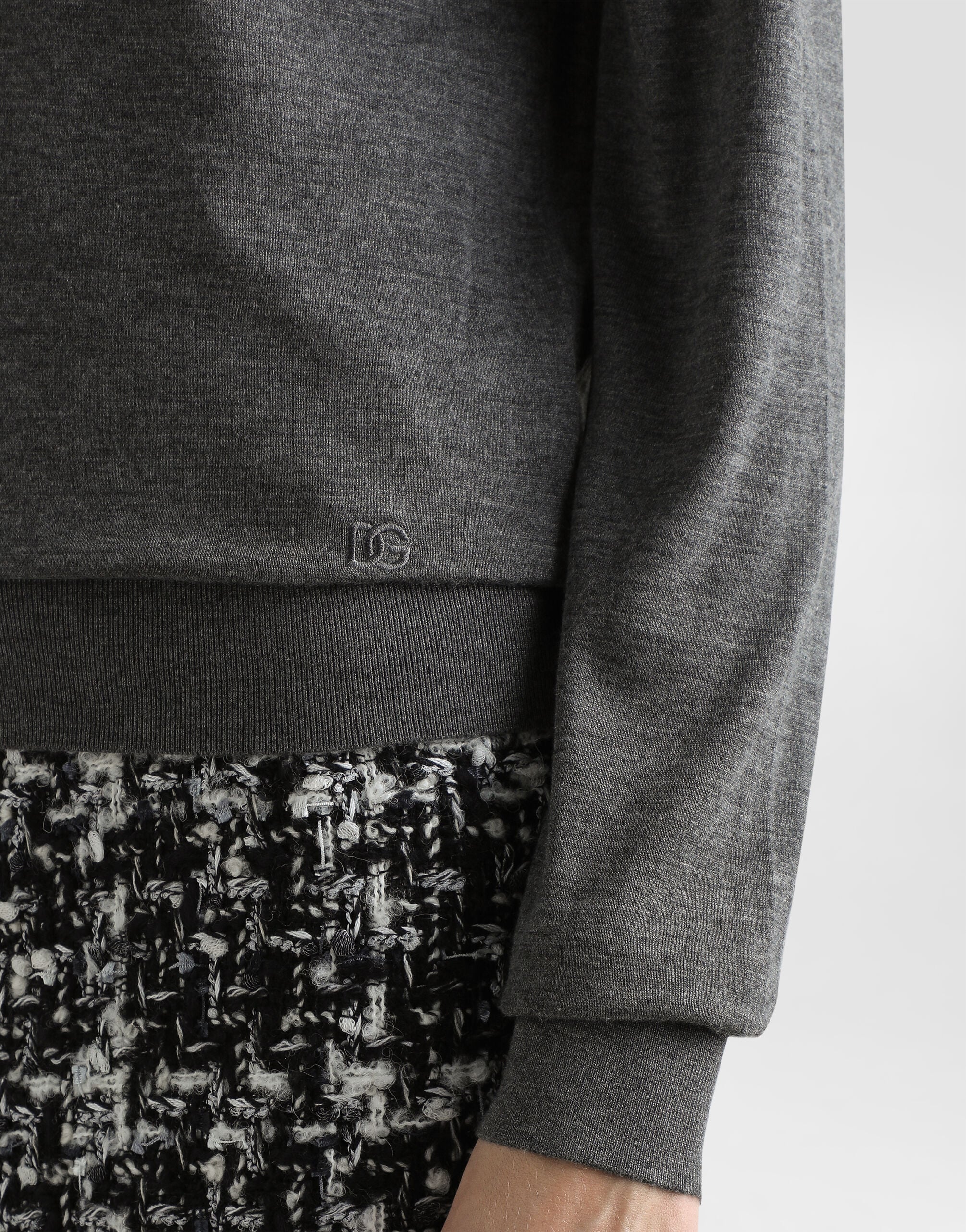 Cashmere turtleneck pullover in Grey for Women | Dolce&Gabbana®