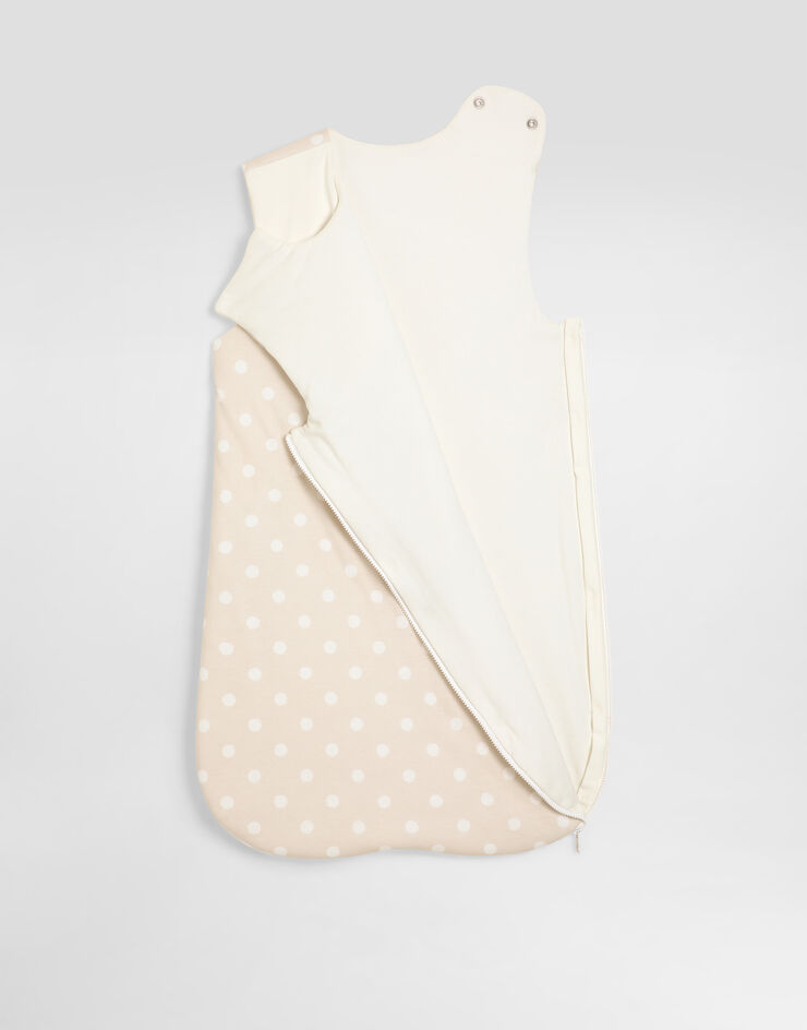 Dolce & Gabbana NewbornJerseybaby nest with polka dots and Dolce&Gabbana print Multicolor LNJAH6G7PJF