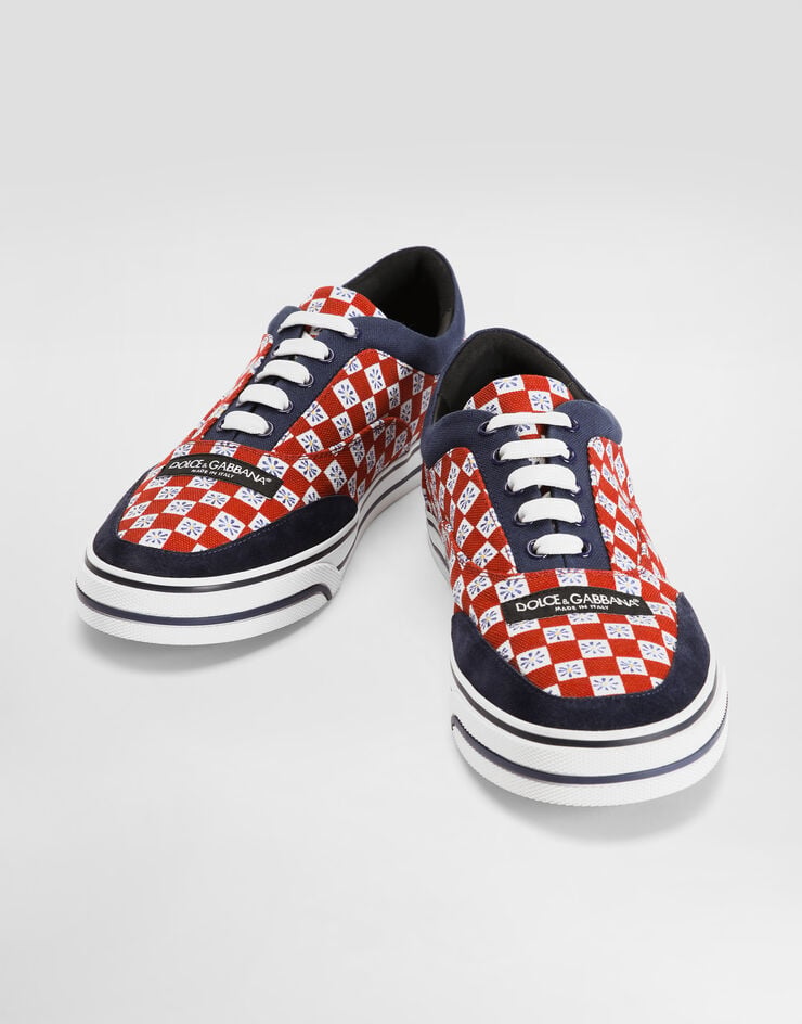 Dolce & Gabbana Zapatillas DG Sailing en lona estampada con motivo Carretto Multicolor CS2399A0886
