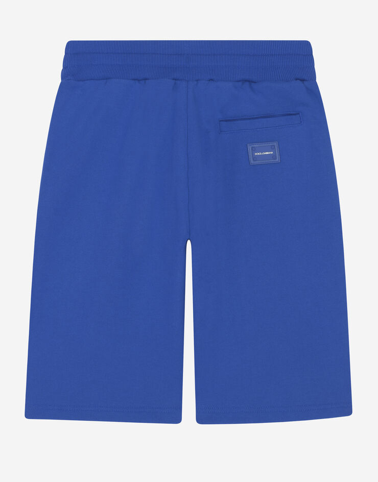 Dolce & Gabbana Спортивные шорты из джерси с фирменной пластинкой Dolce & Gabbana Спортивные шорты из джерси с фирменной пластинкой синий L4JQD4G7VGL