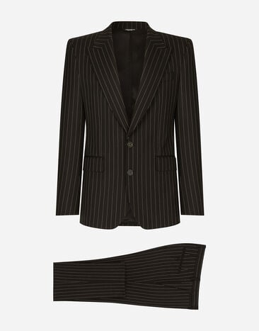 Dolce & Gabbana Single-breasted pinstripe stretch wool Sicily-fit suit Multicolor GKLOMTFRBC0