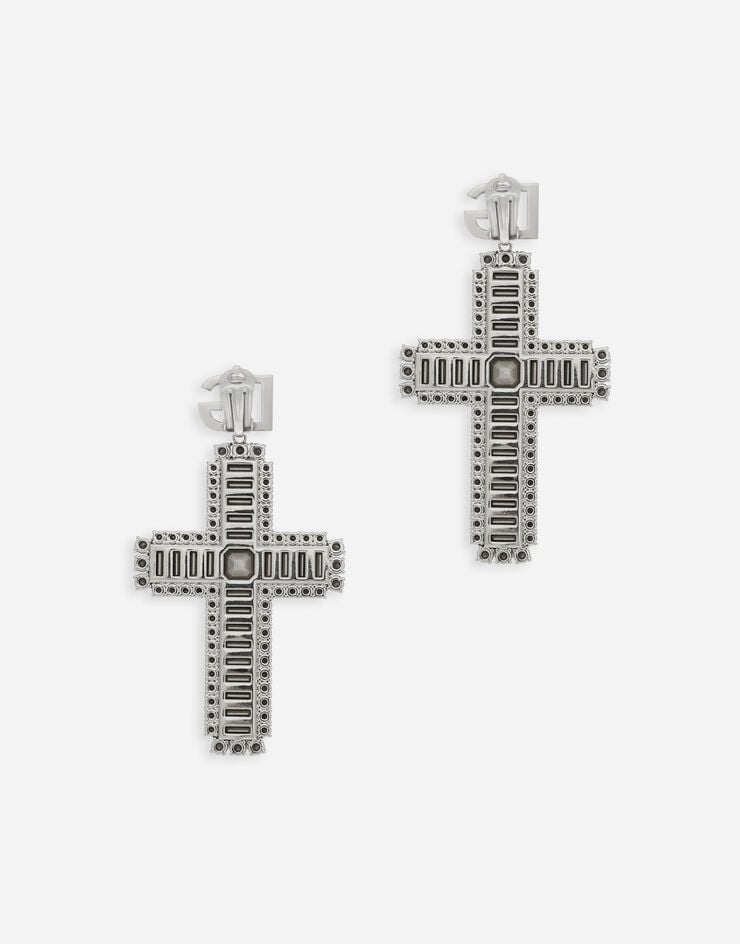 Dolce & Gabbana KIM DOLCE&GABBANA Pendientes en forma de cruz de strass Cristal WEP4C3W1111