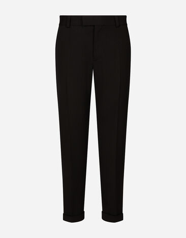 Dolce & Gabbana Pantalón sastre de gabardina Negro GP09TTFURNV