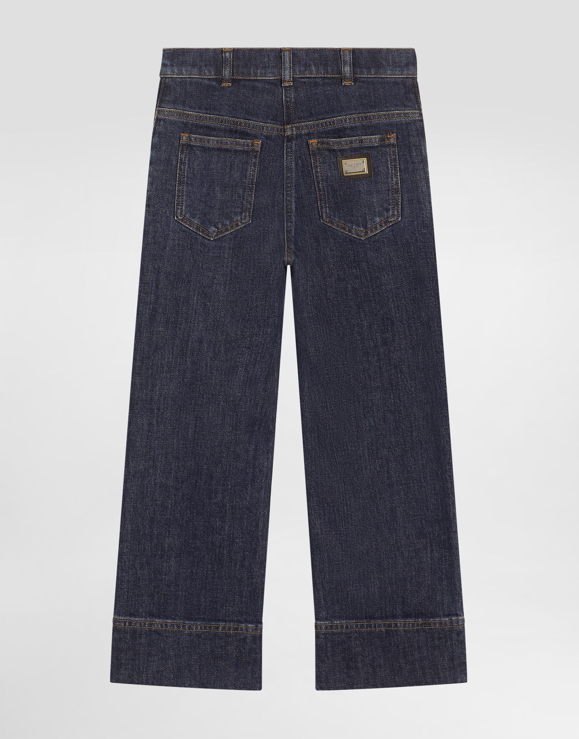 Multicolorのガールズ Denim palazzo trousers | Dolce&Gabbana®