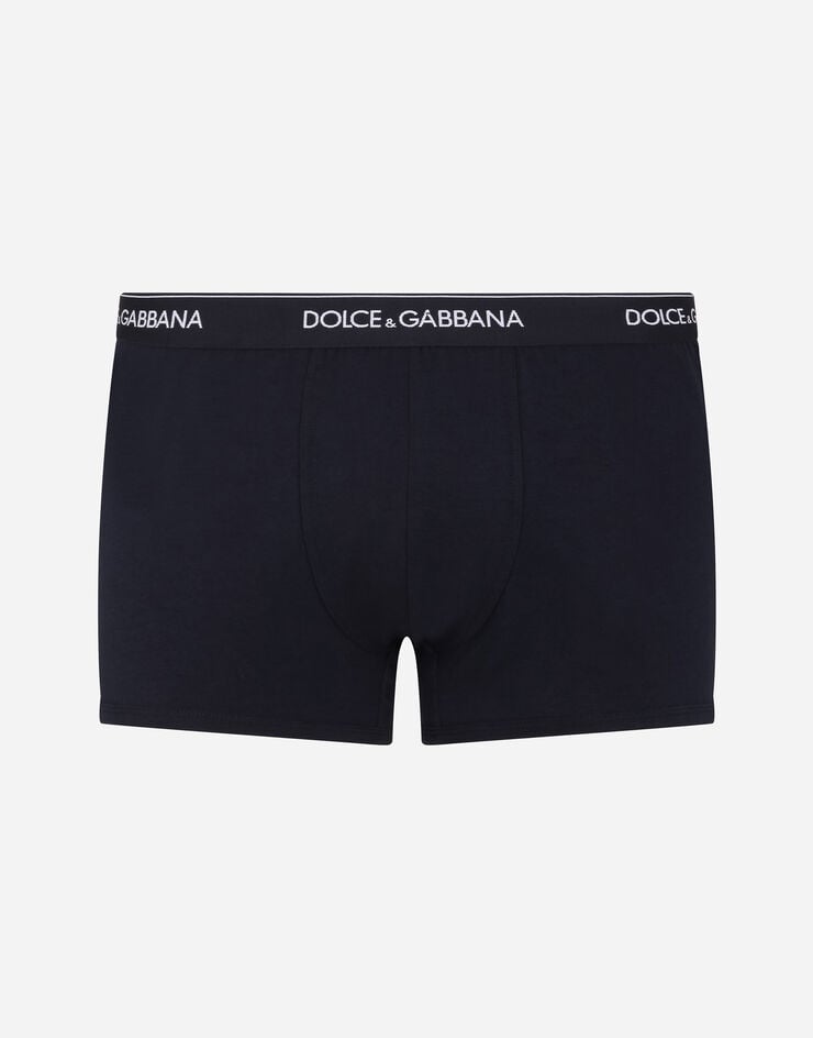 Dolce & Gabbana حزمة من اثنين بوكسر قطني مرن بقصة عادية أزرق M9C07JONN95