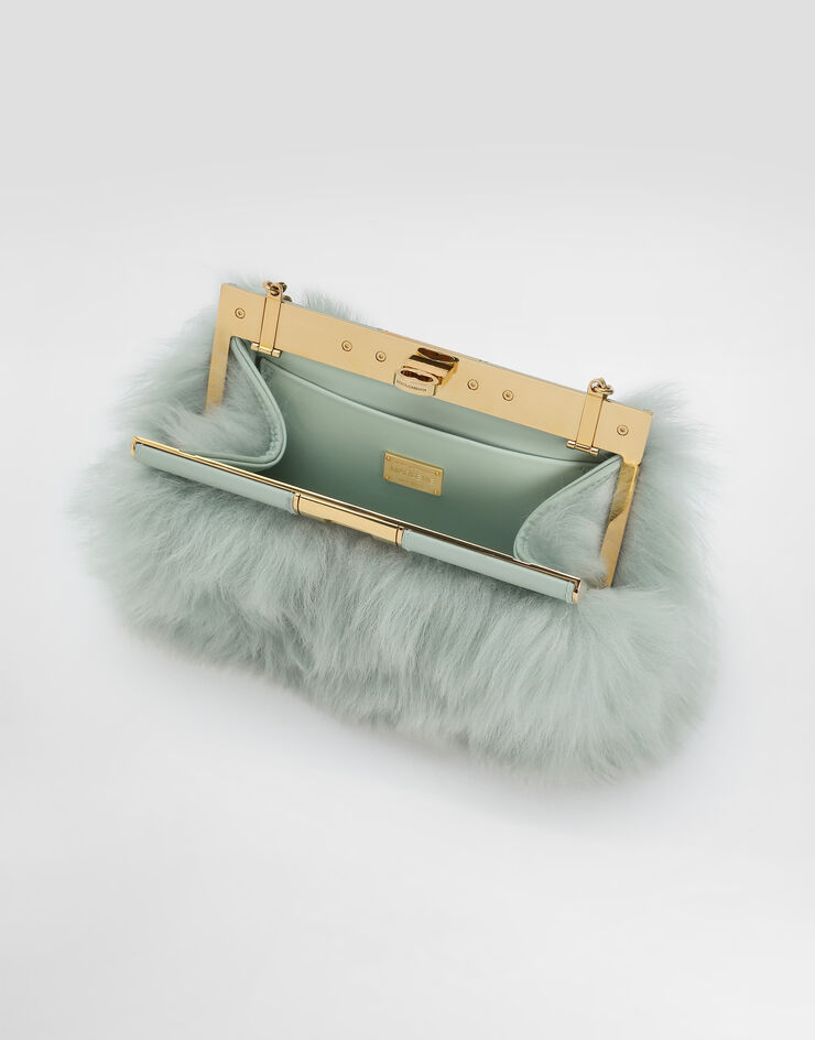 Dolce & Gabbana Marlene shoulder bag in shearling and calfskin Multicolor BB7635A0527