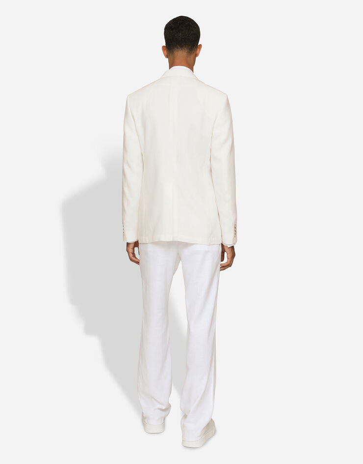 Dolce&Gabbana Linen Sicilia-fit jacket White G2QS6TGG862