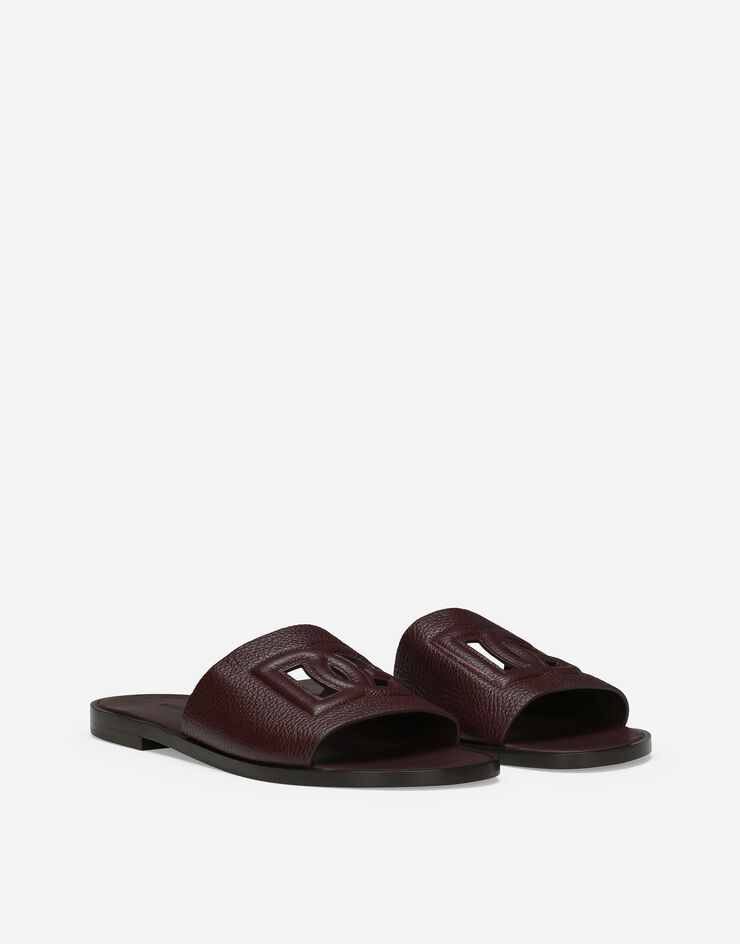 Dolce & Gabbana Deerskin sliders Bordeaux A80397A8034