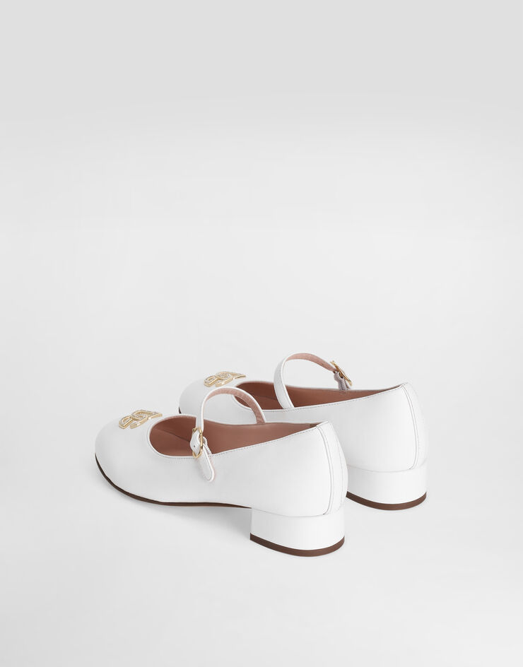 Dolce & Gabbana Nappa leather ballet flats White D11397A1200