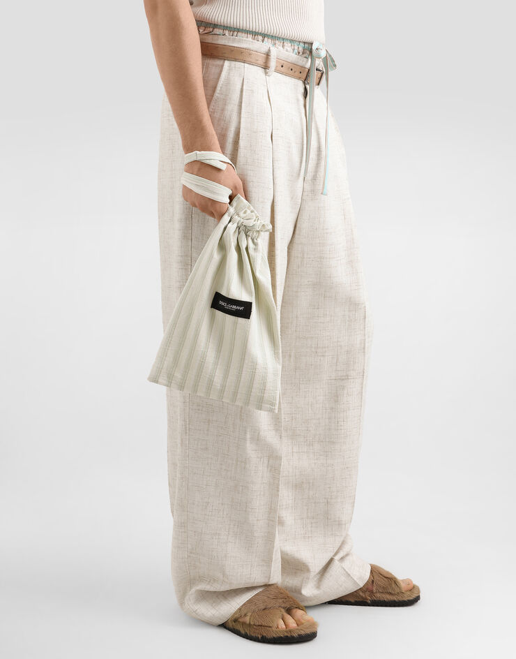 Dolce & Gabbana Striped poplin crossbody bag Multicolor BM2503AY217