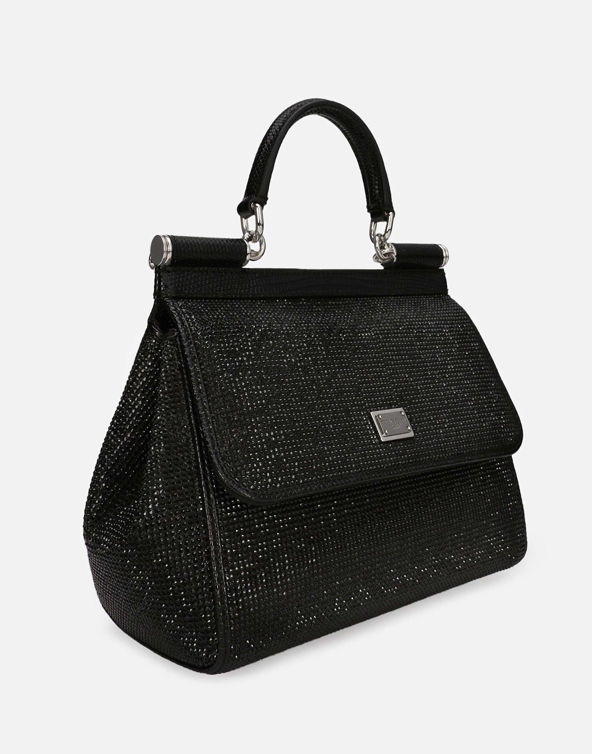 Sac main Sicily moyen format en Noir pour femme Dolce Gabbana