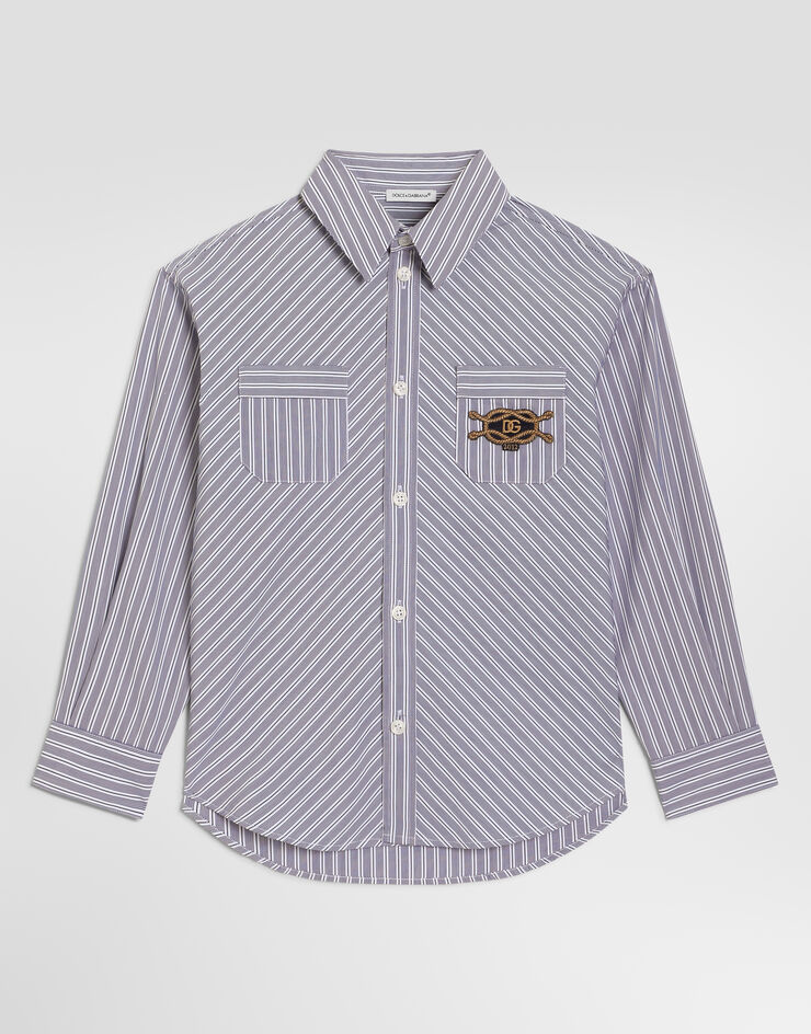 Dolce & Gabbana Striped poplin shirt Multicolor L45S13FR532