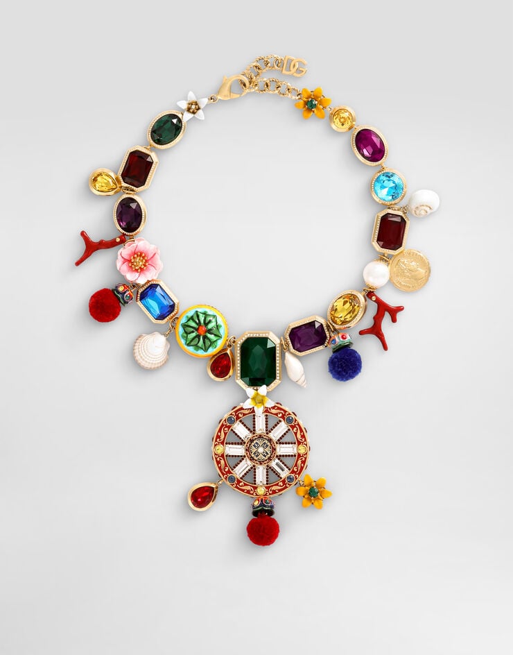 Dolce & Gabbana Carretto wheel necklace Dolce & Gabbana Carretto wheel necklace Multicolor WNS6C8W1111